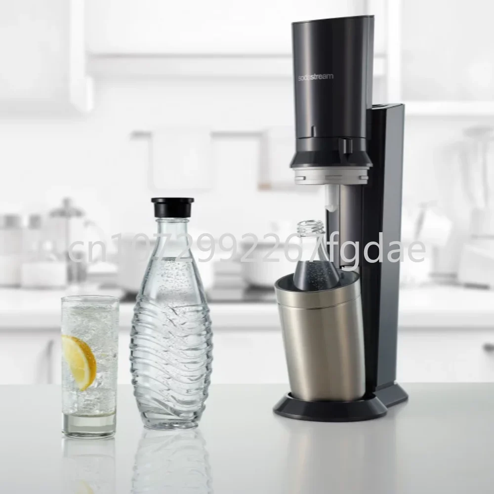 

Sparkling Water Manufacturing Kit (black), Equipped with Co2 and Glass Carafes Soda Water Machine, Soda Fountain Machine