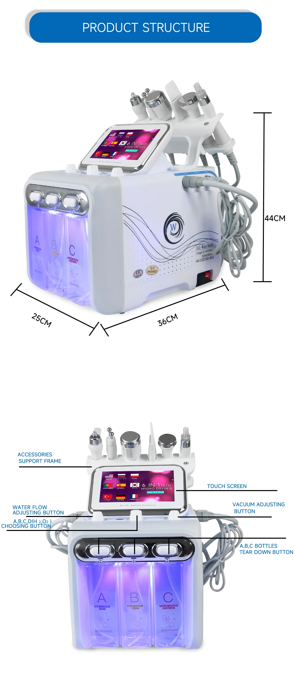 Appareil de Purification de l'Hydrogène EENS, Face Deep Books, 6 en 1 H2nings Spa, Machines à Bulles de Soins de la Peau, 4 Appels machine hydrafacial professionnel hydra facial machines hydrafacial machine