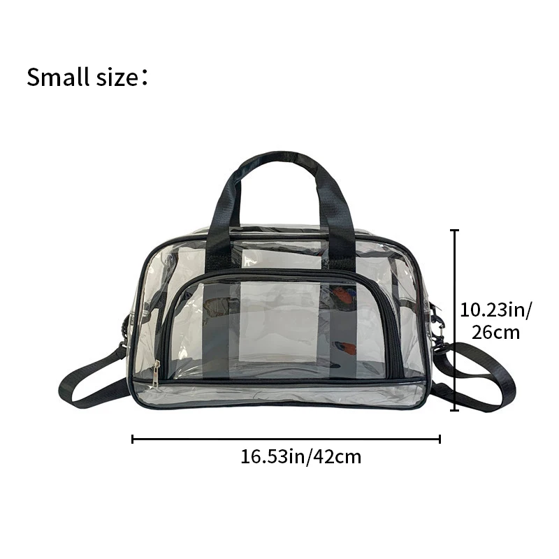 1Pcs borsa da viaggio trasparente trasparente borsa a tracolla in PVC trasparente di grande capacità borsa trasparente per riporre il Fitness