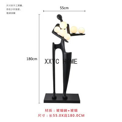 

Humanoid Sculpture Floor Lamp Designer Hotel Exhibition Hall Creative Large Human Body Statue Decoration