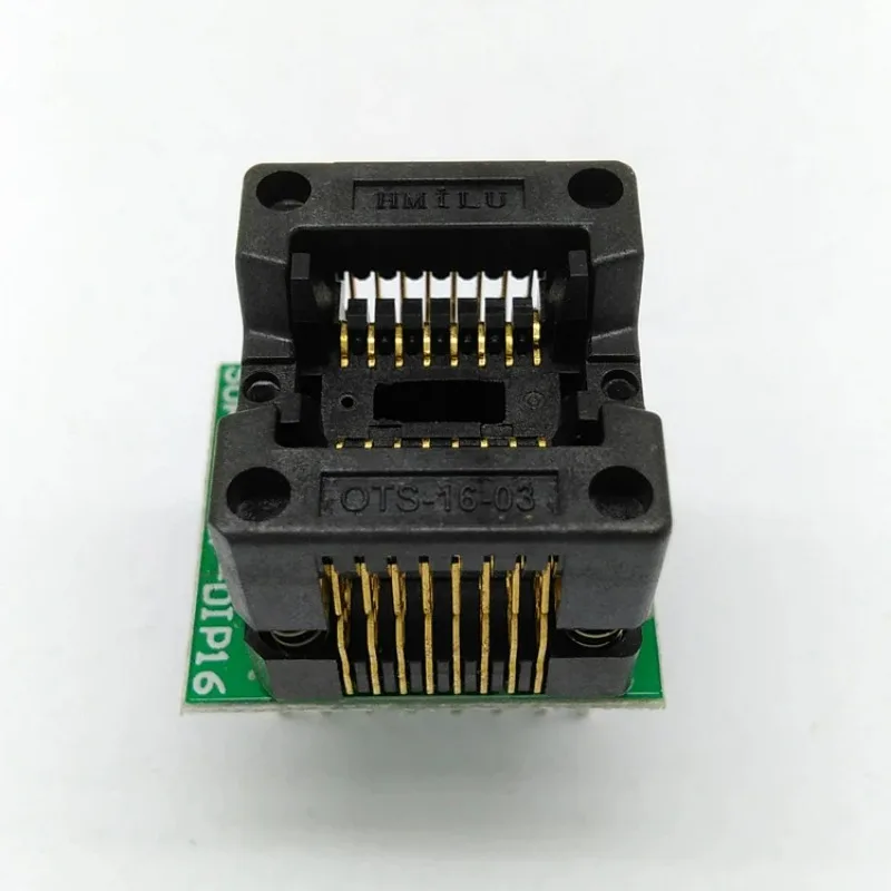 1pcs SOP16 to DIP16 Burner Holder Gold-plated Double Contacts Programming Block IC Test Block ots16-1.27-03
