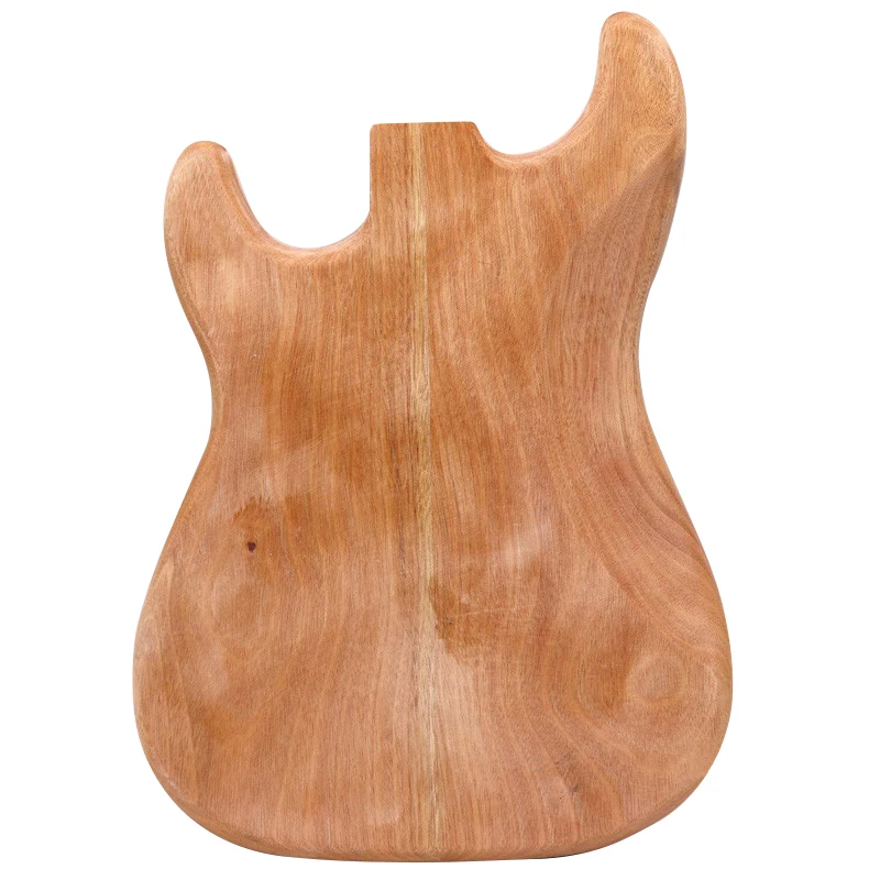 Electric Guitar Body 3-4 Pieces Wood Combine Guitar Barrel Without Hole Okoume Wood Heavy Wood Unfinished DIY Body