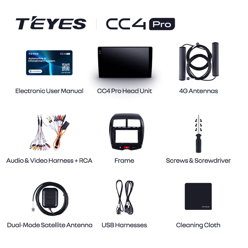 TEYES CC4 PRO For Mitsubishi Outlander Sport ASX 1 2010 - 2016 CarPlay Android Auto 2DIN Autoradio Car play Radio Multimedia