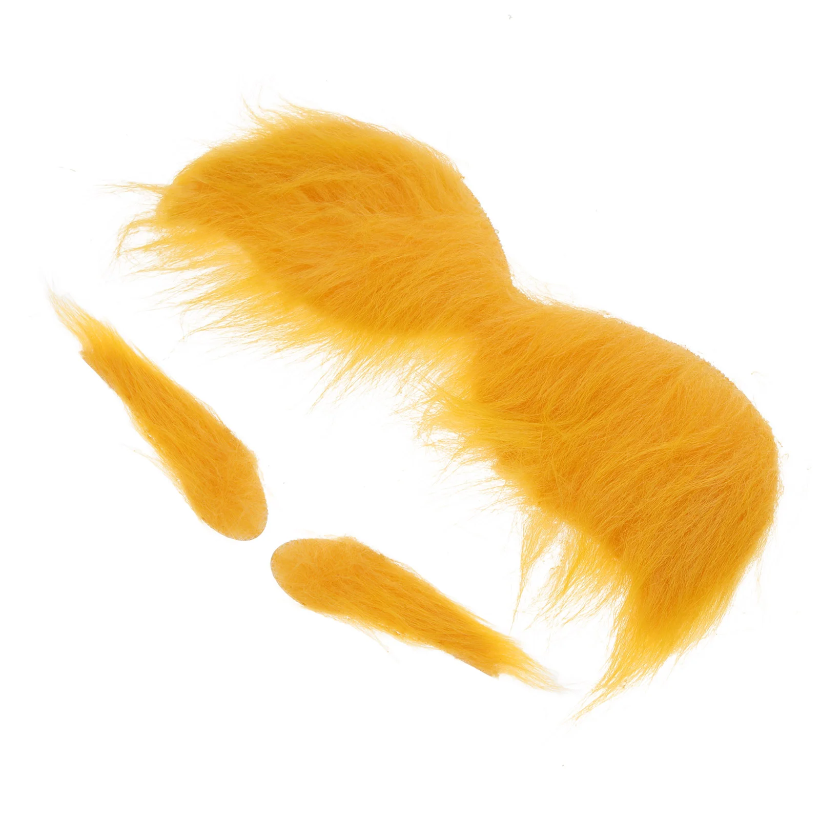 

Yellow Faux Wool Grandpa Costume Kit Comfortable Artificial Beard Eyebrow for Cosplay Party Supplies Lightweight Breathable