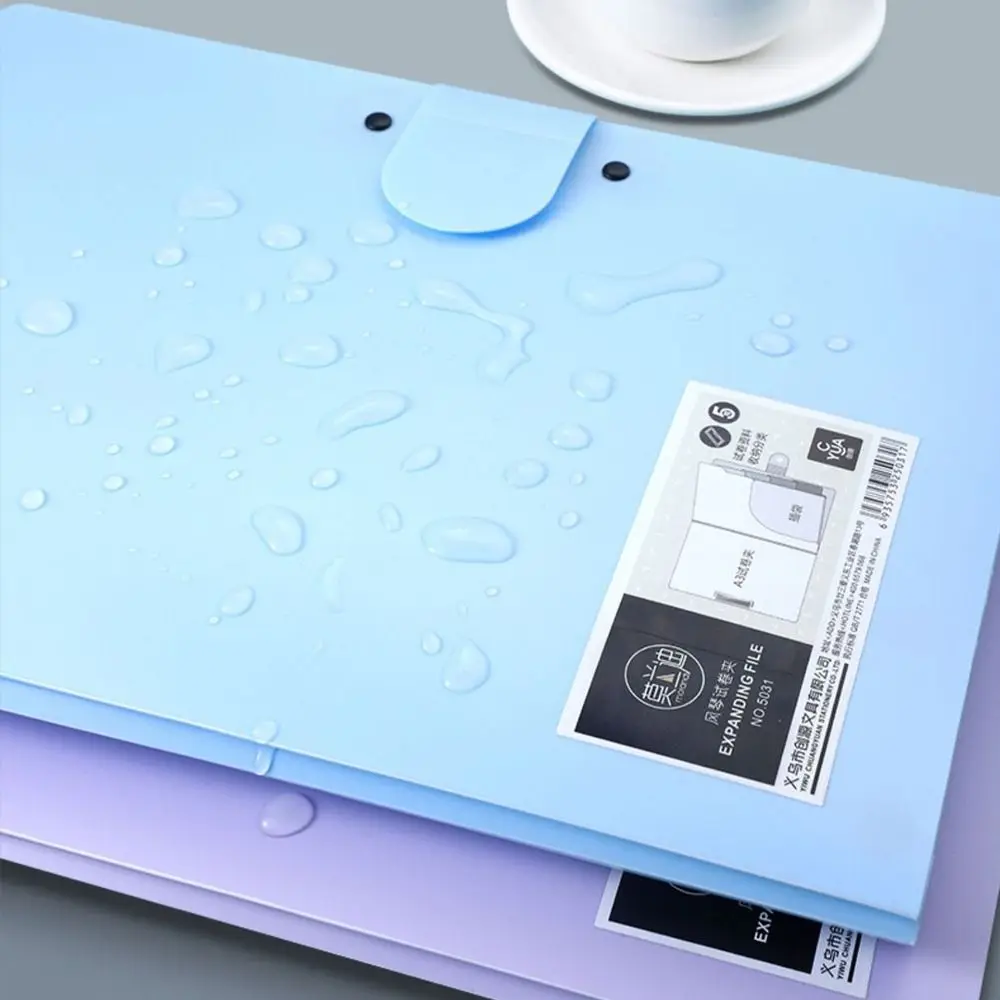 New Simple A4 File Folder Multifunctional Dirtyproof Test Paper Storage Booklet Waterproof Document Bag Office Student Supplies