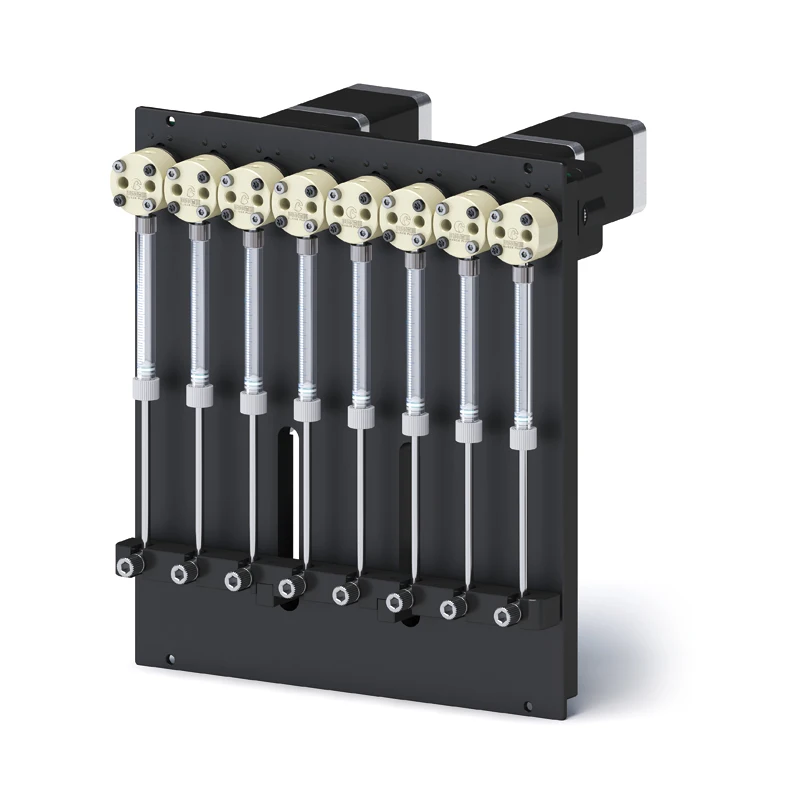High-Precision Micro Syringe Pump - Independently Developed Versatile Lab Equipment for Use with Various Distribution Valves