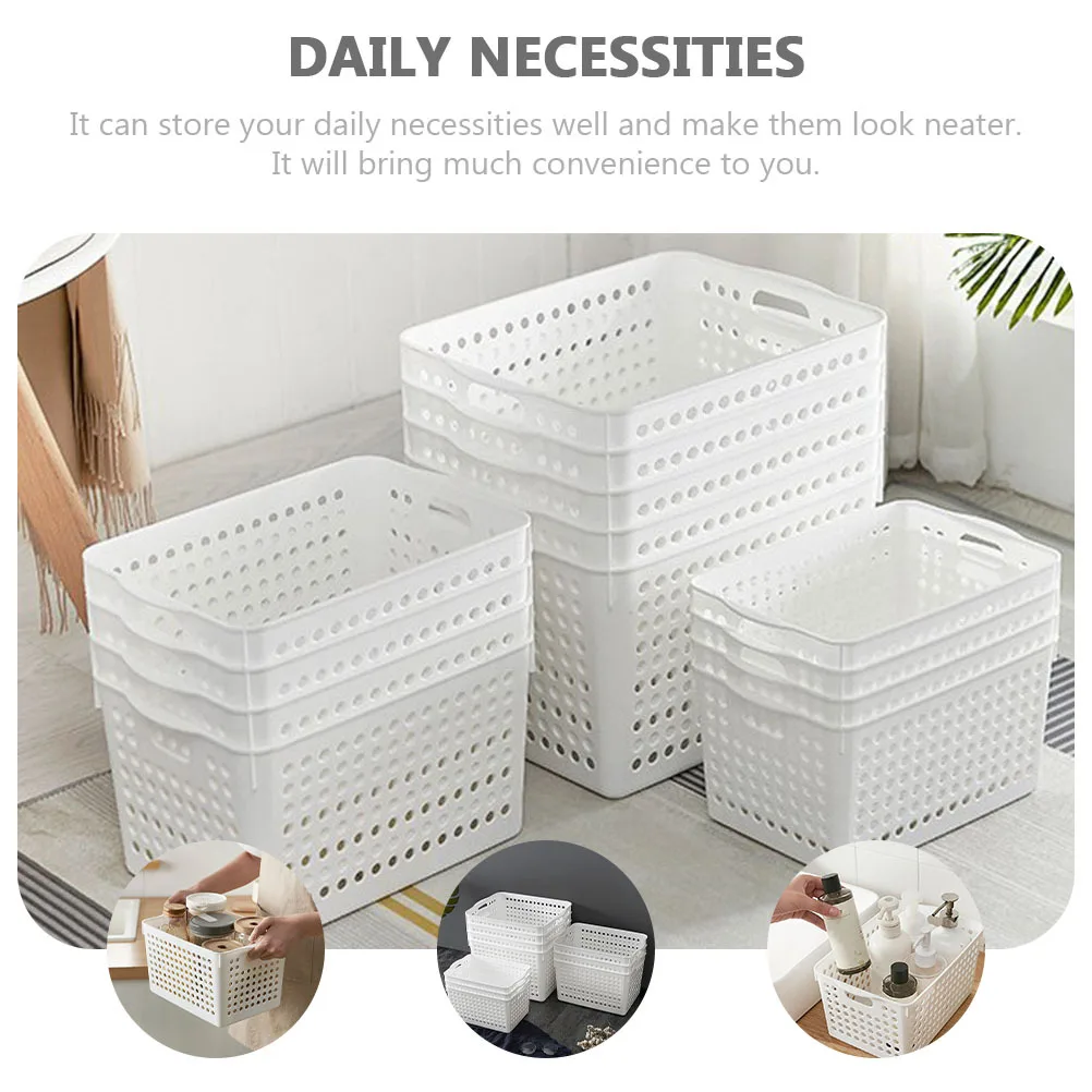 

2pcs Snack Organizing Box Plastic Storage Basket For Desktop Kitchen Cosmetics Files Sundries Organizer Holder Container