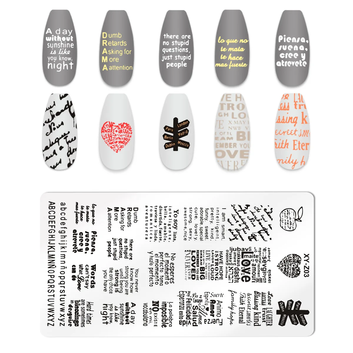 1PC Luxury Nail Art Stamping Plate DIY Grid striped spots Pattern Graffiti Manicure Image Template Charm Nails Stencil Tools