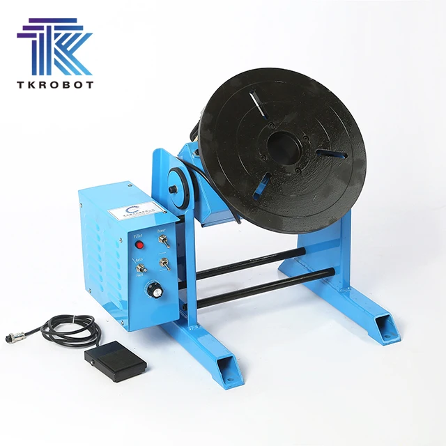 tk weld Mini 1 Axial Rotator Small Payload 10kg 15kg Welding Rotary Table Positioner with Fixture Chuck