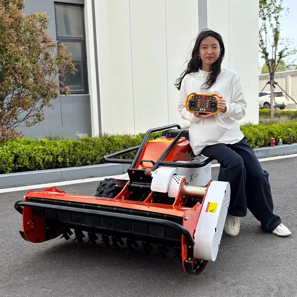 CE EPA Approved All Terrain RC Grass Cutter Garden Crawler Remote Control Robot Lawn Mower with Y-shape Blade