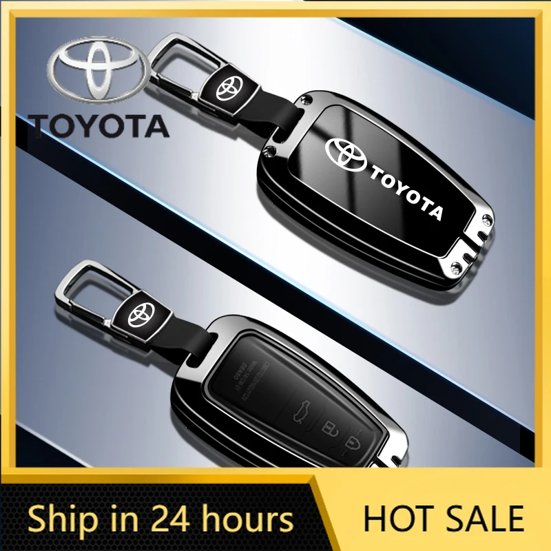 

Чехол для автомобильных ключей из цинкового сплава, полное покрытие, брелок для ключей, аксессуары для Toyota Prius Camry Corolla CHR C-HR RAV4 Land Cruiser Prado Ca