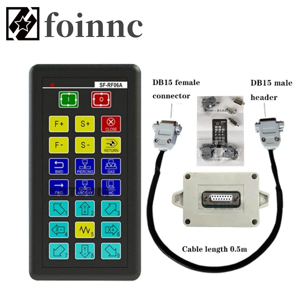 

Cnc Wireless Remote Control Sf-rf06a/sf-rf06c With Cable Suitable For Sf2100s/c-qg/2300s Flame Plasma Control System