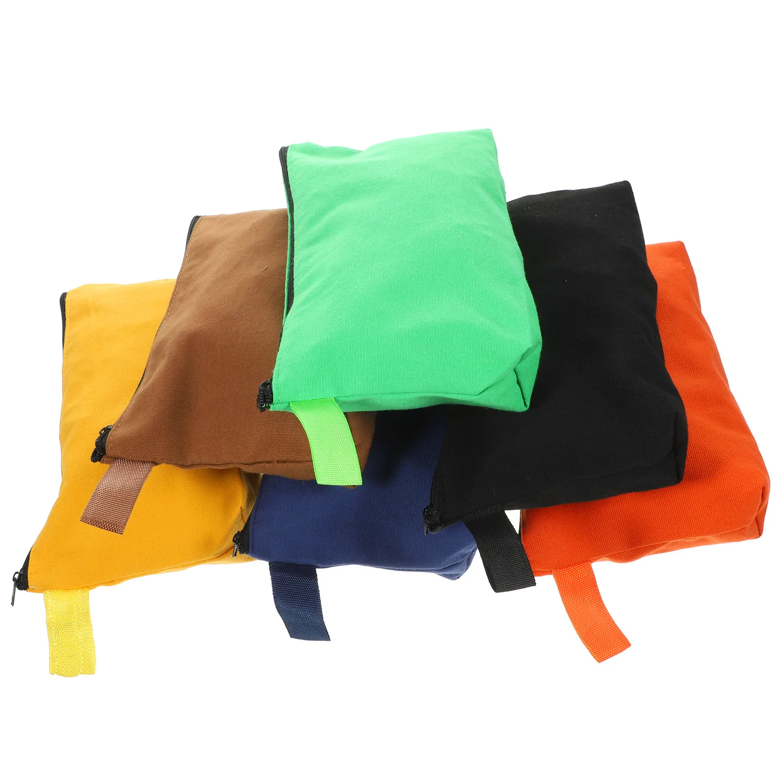 6Pcs Zipper Tool Organizer Small Tool Bag Premium Canvas Material Smooth Wide Opening Medium Parts Storage Pouch