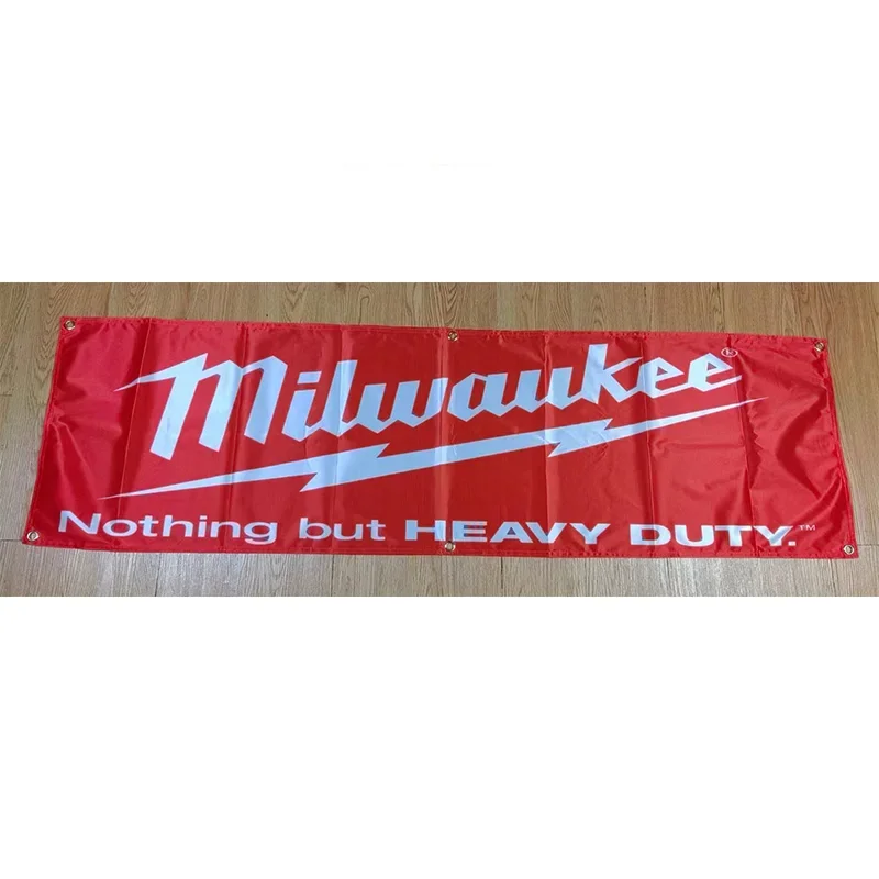 130G 150D Material Milwaukee Banner 1.5ft*5ft (45*150cm) Size for Home Flag Indoor Outdoor Decor yhx230