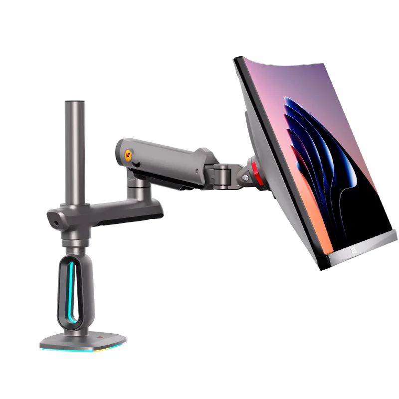 

NB G80 L70 F6 E7 with RGB 32-60"Gaming monitor bracket Robotic arm desktop heightening rack Screen rotate aluminum clamp grommet