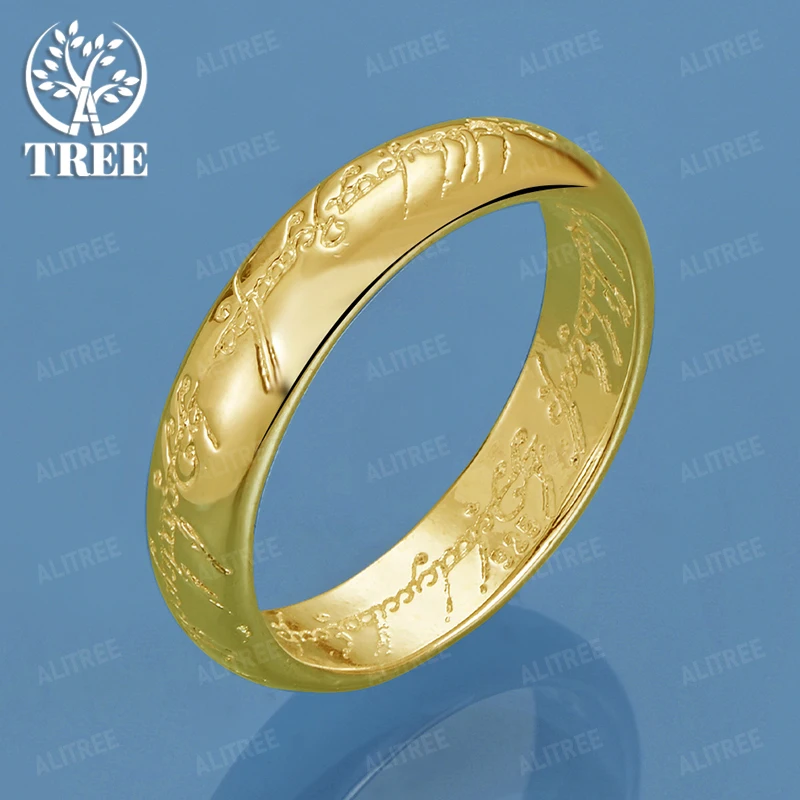 

New Luxury 18k Gold Ring Round Ring Men And Women Fashion Charm Engagement Wedding Party Noble Fine Jewelry Gift Accessories