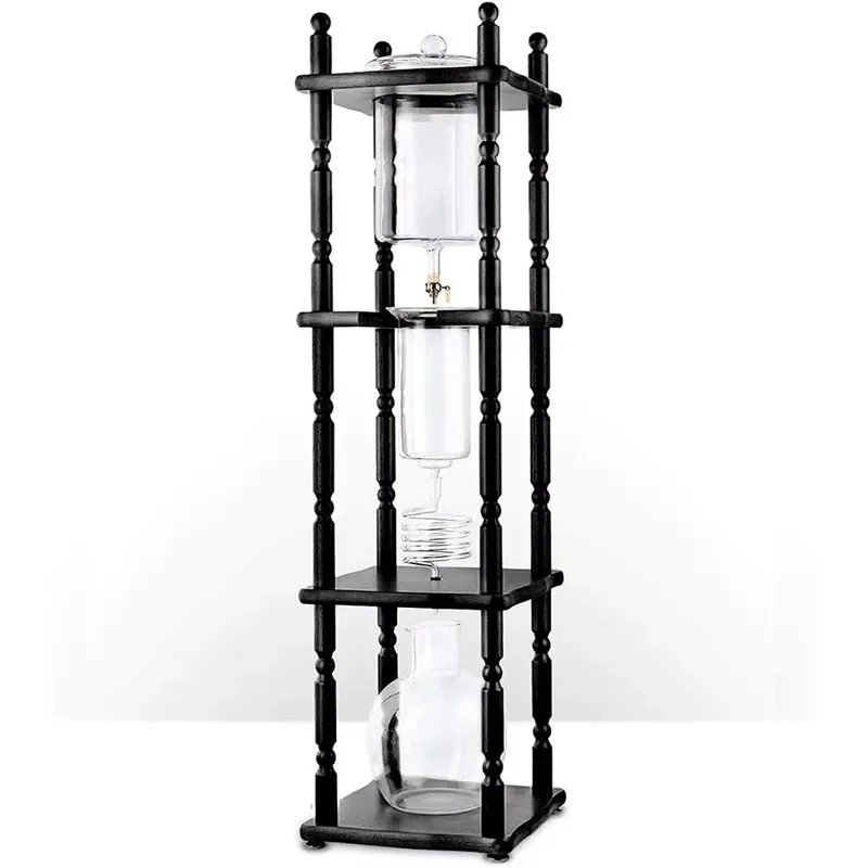 25 Cup Commercial Cold Brew Coffee Maker Drip Tower with Hand Blown Glass High Capacity for Cafe Bar Restaurant Use