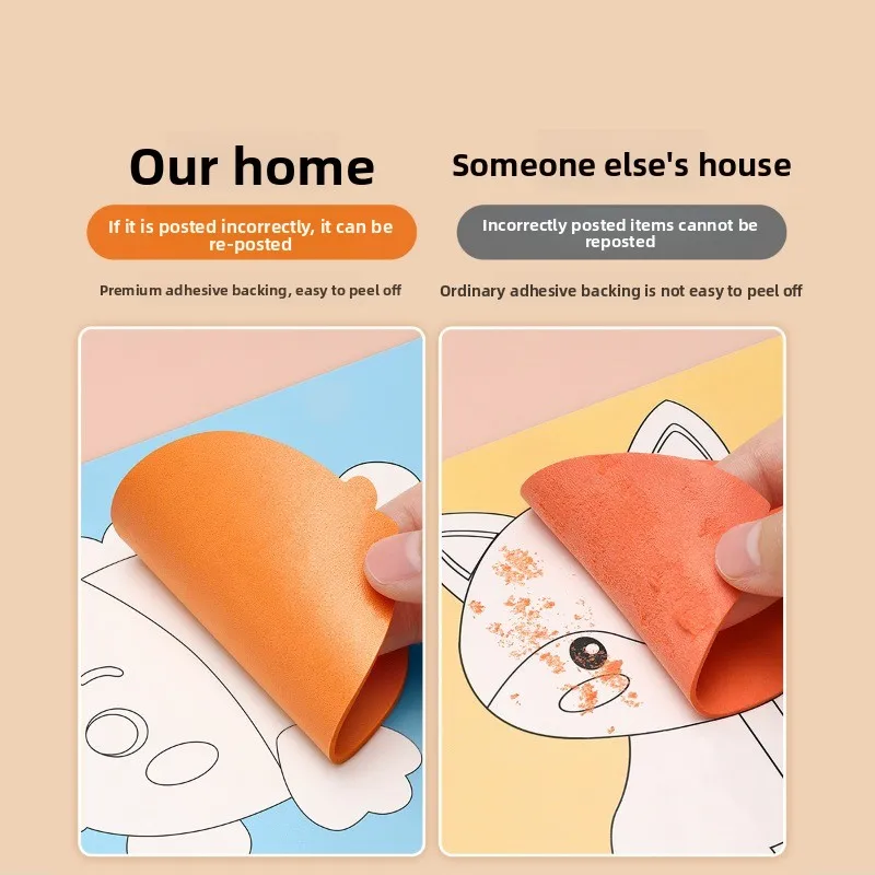 Kit de manualidades de pegatinas emergentes 3D DIY para niños para niñas en edad preescolar, pegatinas de juguete educativo con espuma EVA