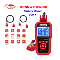 KONNWEI KW880 12V Car Battery Tester Analizer Auto Diagnostic Tool Battery Match 3 in 1 Car OBD2 Scanner Full OBD2 Function