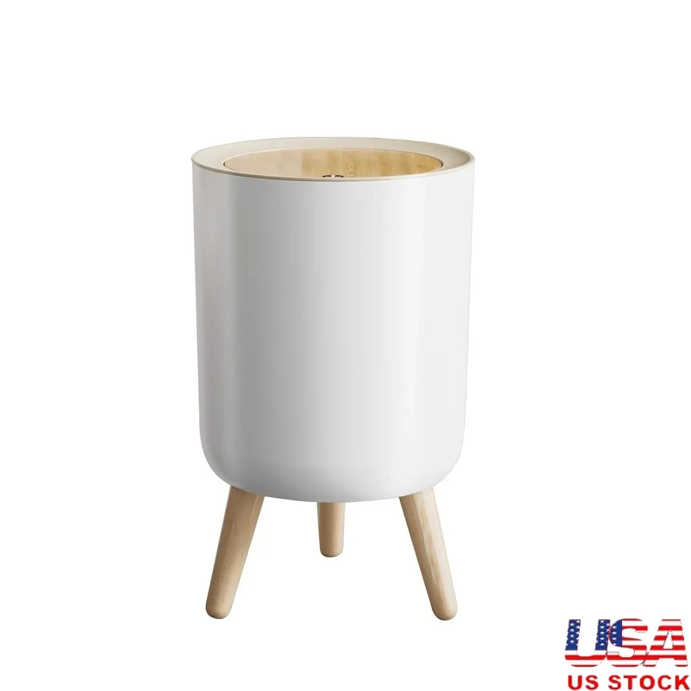 

Маленькая круглая корзина для мусора с пресс-накладкой, конструкция блокировки запахов, идеальная ванная комната, спальня, кухня, мусорное ведро с защитой от собак