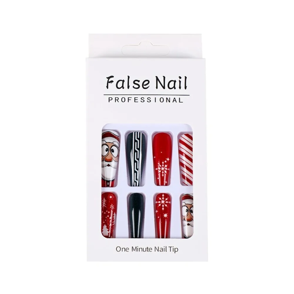 Afneembare Kerst Ballerina Valse Nagels Draagbare Pers Op Nagels Nep Nagels Manicure Tool Afneembare Valse Nagel Meisje