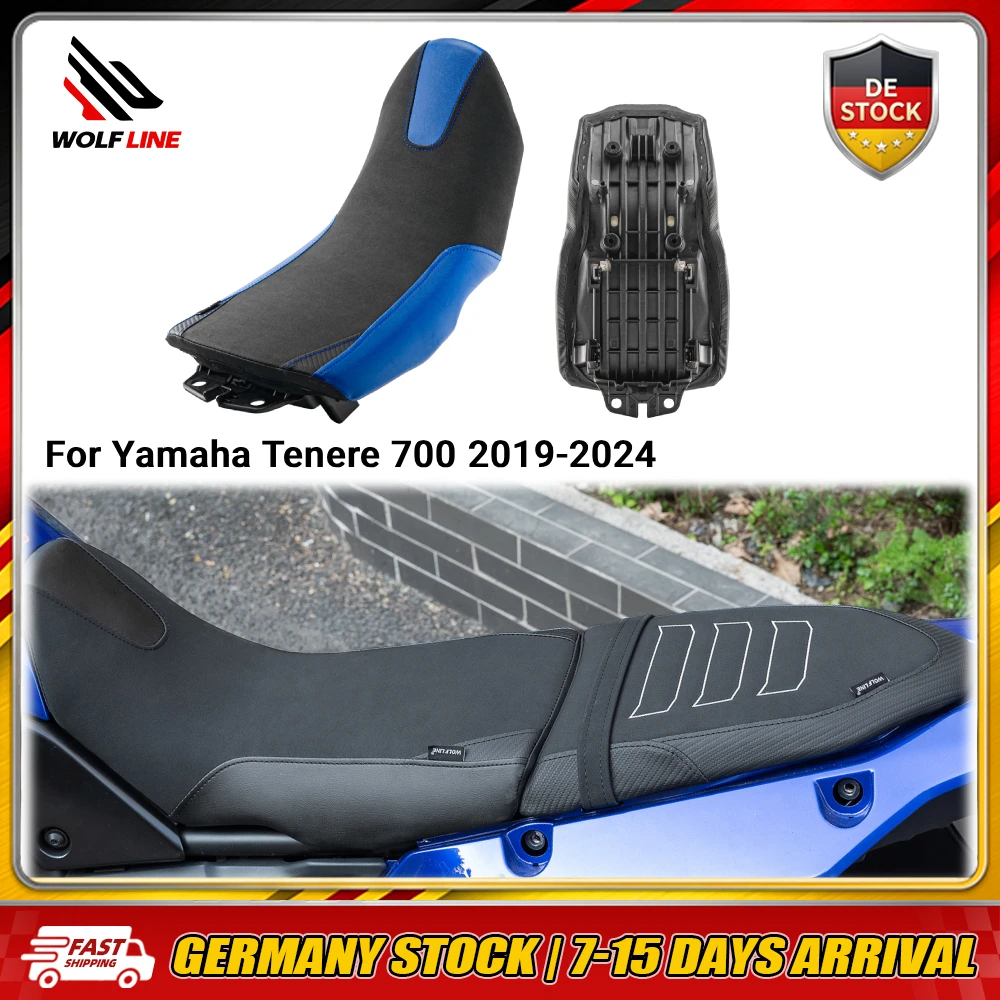 Cuscino Sella Ribassato WOLFLINE per Yamaha Tenere 700 2019-2024, Sella Comfort Ideale per il Pendolarismo Urbano Quotidiano, Touring su Autostrada a Lunga Distanza e Modifica Upgrade per Moto Sportive