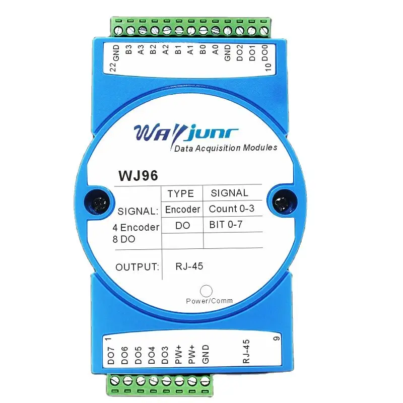 WJ96 4-channel encoder decoding pulse counter 8-channel DOModbus TCP module output PWM