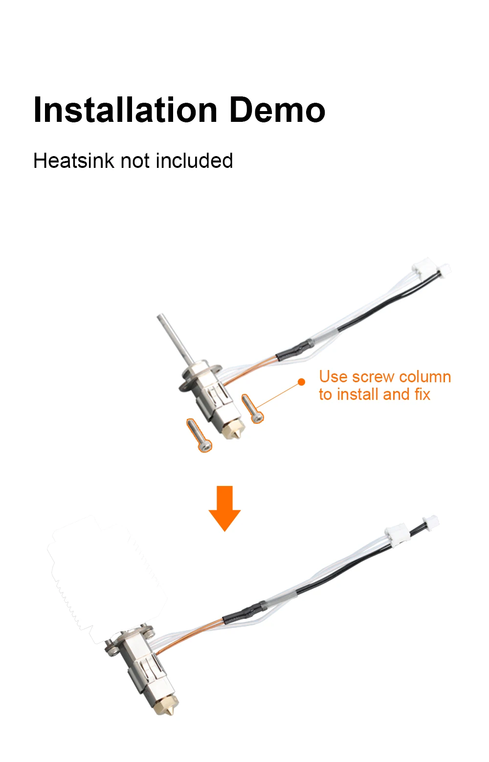 Trianglelab CHCB-SV08 Hotend Heizseiten-Upgrade für SV08 Kompatibel mit Vorherigen Kühlkörpern 80W Heizelement – Detail 8