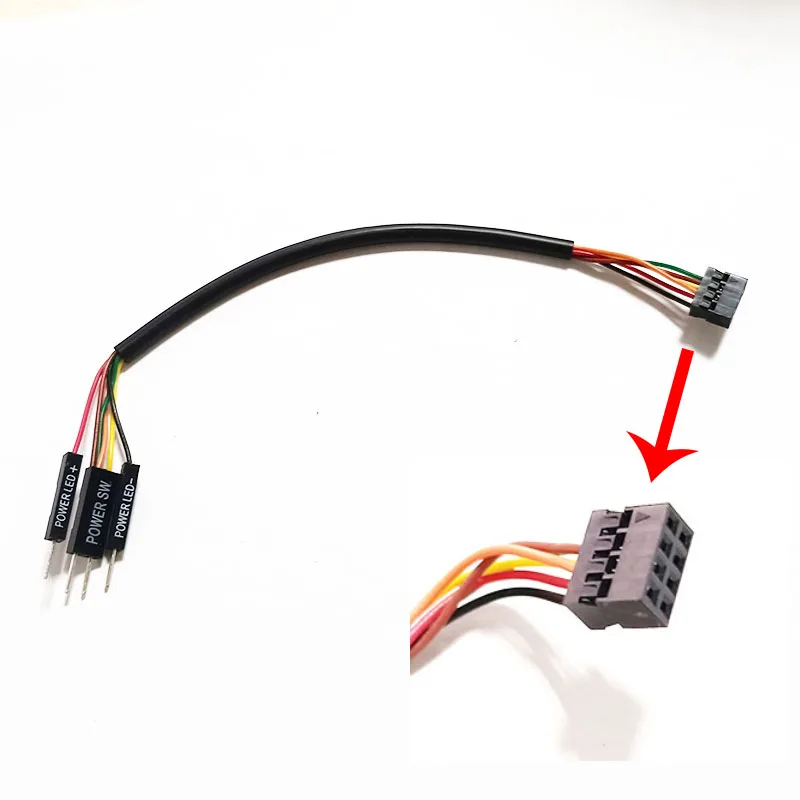 Przełącznik interfejsu 2.0mm, 5-pinowy, 7-pinowy, modyfikacja z wyprowadzeniami zasilania, adapter do obudowy standardowej 2.54mm, interfejs Dupont do płyty głównej Dell — zdjęcie produktu 6