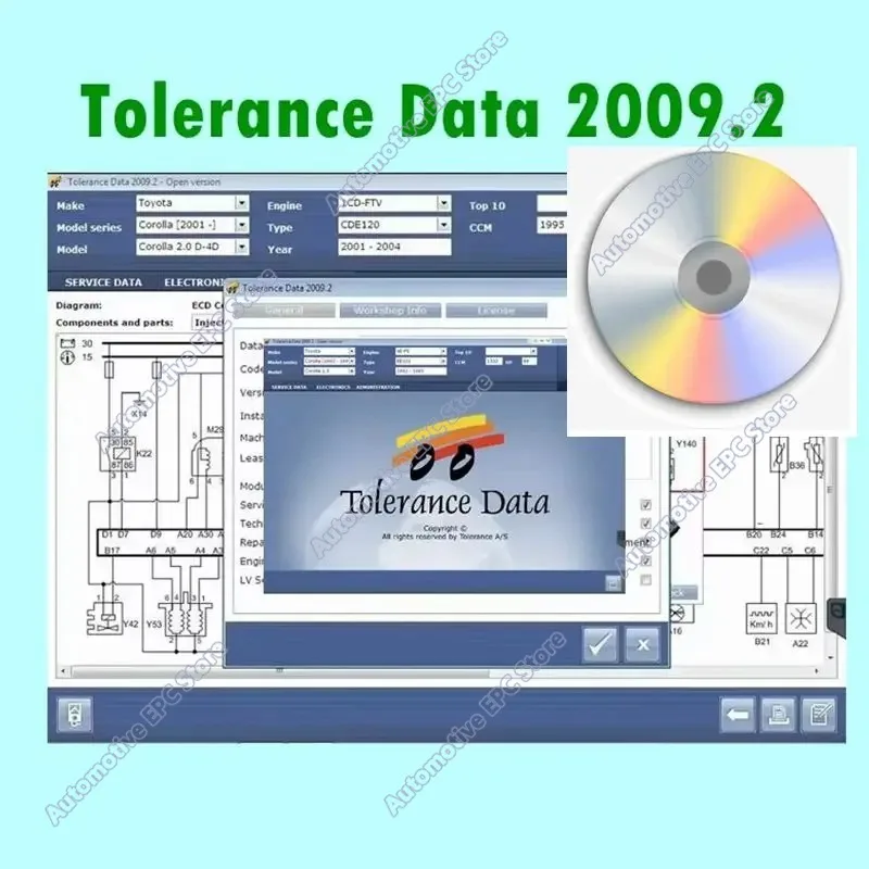 2026 Car Software Tolerance Data 2009.2 Auto Repair Program with Free Keygen Install Video Guide Car Repair Hot Sell Software