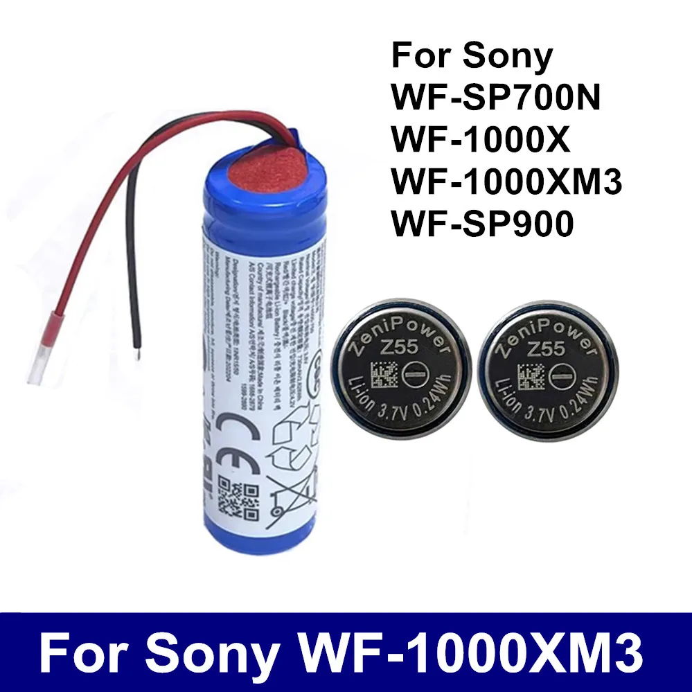 3.7V CP1254 Zenipower Z55 Battery For Sony WF-SP700N WF-1000X WF-1000XM3 WF-SP900 TWS Earbuds Earphone