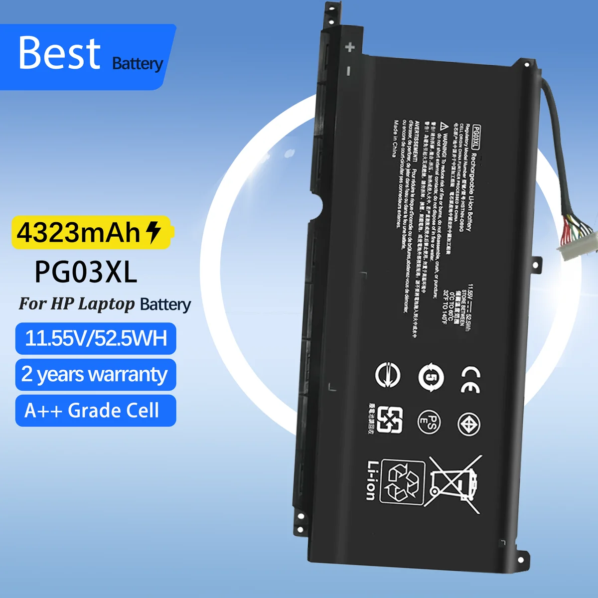 

PG03XL Battery For HP Pavilion Gaming 15-DK dk0003nq 15-dk0020TX 15-ec 15-ec0000 OMEN 5X FPC52 HSTNN-DB9G L48430-2B1