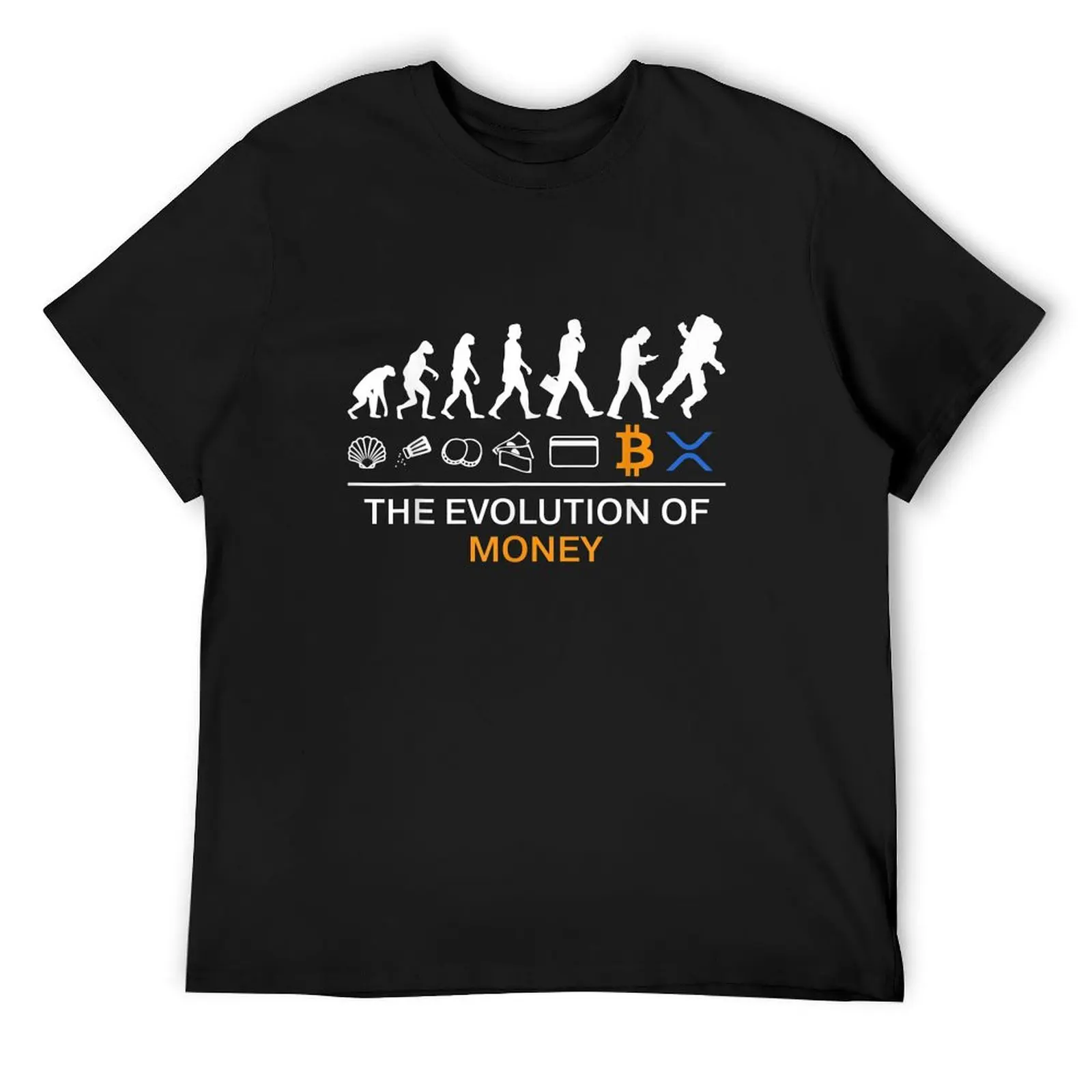 

The Evolution Of Money Funny Bitcoin Ripple XRP To The Moon T-Shirt hippie clothes Man t-shirt summer clothes sweat shirts, men