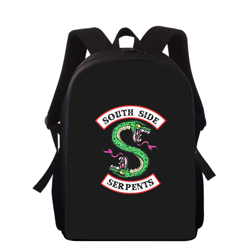 Mochila con estampado 3D de TV Riverdale para niños y niñas, morral escolar de 16 pulgadas, para libros y escuela primaria