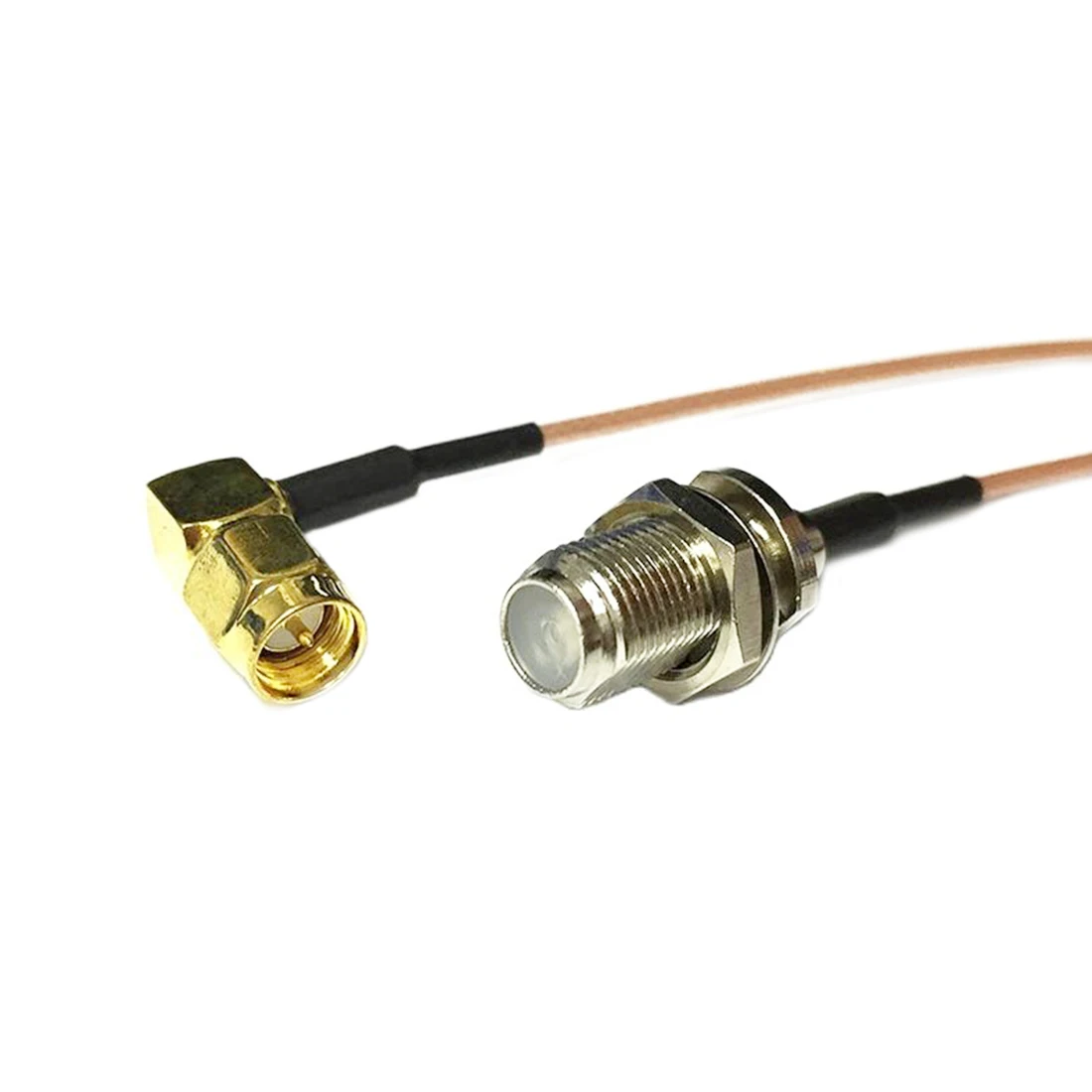 New SMA Male Plug Right Angle 90-degree to F Type Female Jack Pigtail Cable Adapter RG178 15cm/30cm/50cm