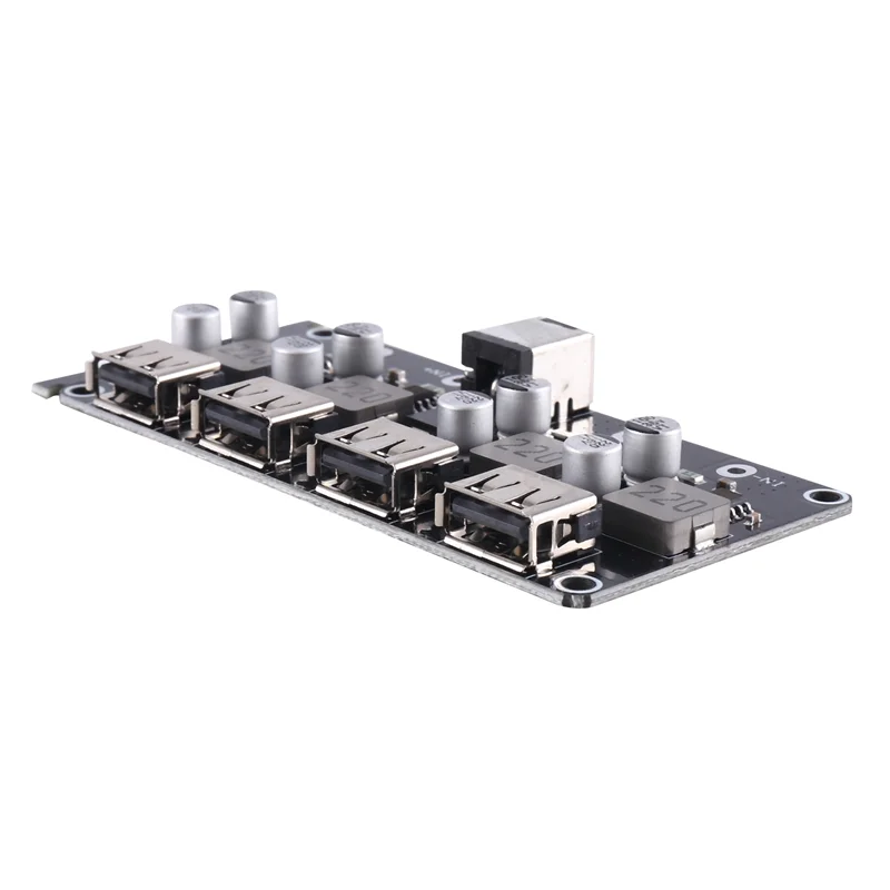 Módulo de carga rápida de 4 vías, placa de carga USB única para teléfono móvil, 12V24V a QC3.0, soporte de carga rápida para teléfono móvil