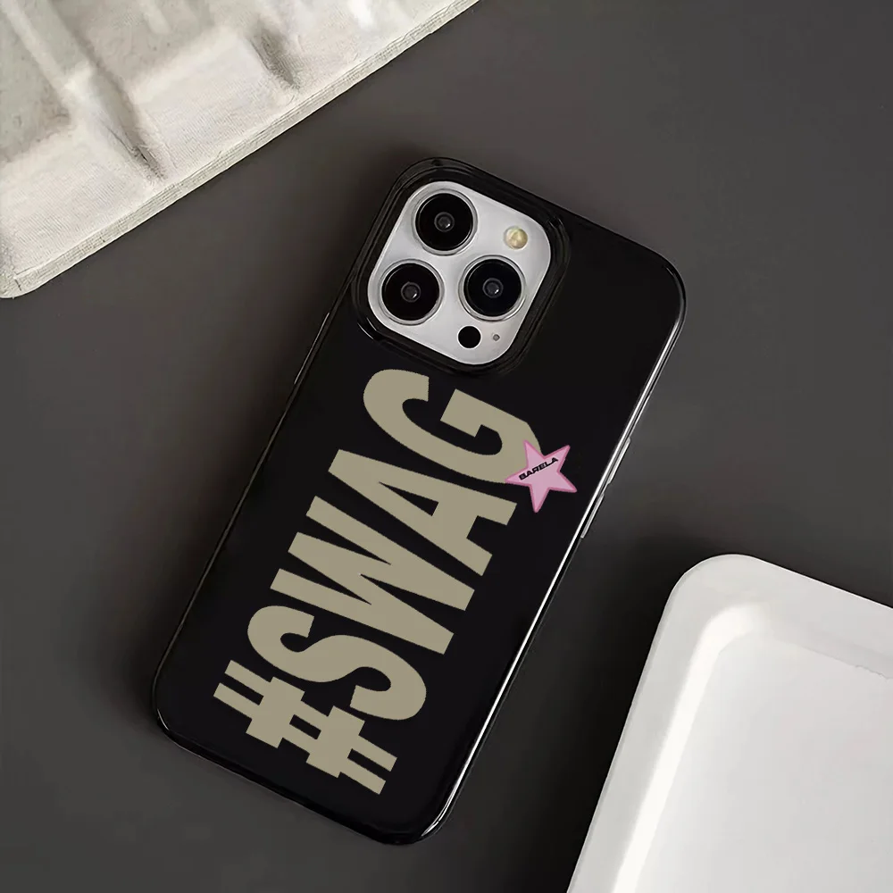 Capa de Celular Personalizada com Arte e Letras Estilosas para iPhone 17, 16, 15, 14, 13, 12, 11 Pro Max e iPhone 17 Air