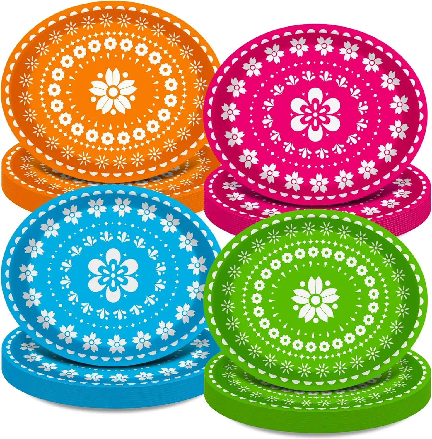 

Овальные бумажные тарелки Fiesta, 50 штук, 11 дюймов, одноразовая посуда Мексиканской Cinco de Mayo