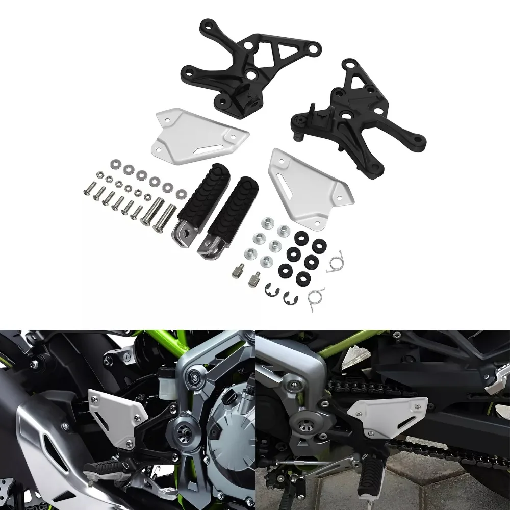 Braket pedal kaki kemudi depan sepeda motor, braket pedal kaki cocok untuk Kawasaki Z900 ABS 2017-2024