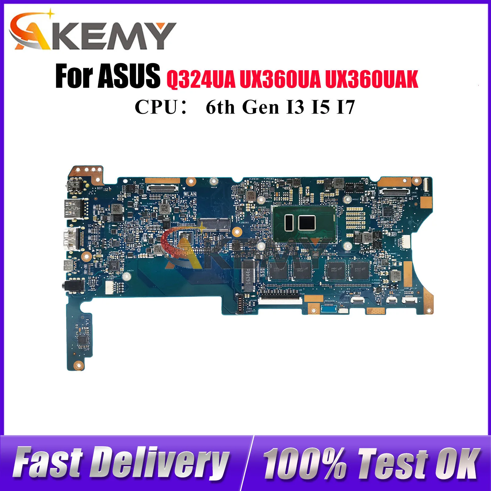

UX360UA Laptop Motherboard For ASUS ZenBook UX360U UX360UA UX360UAK Q324UA Notebook Mainboard W/ I3 I5 I7 CPU tests OK fast ship