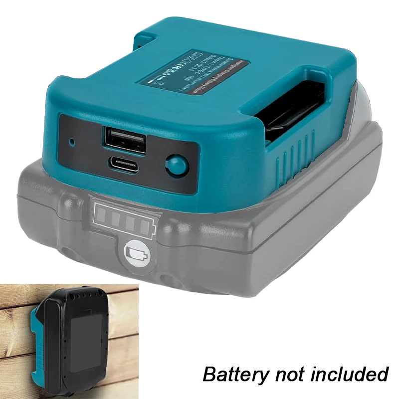 adaptador de carregamento rapido para makita 18v com usb suporte de bateria tipo c carregador bateria 18v bl1840 bl1850 bl1860 01