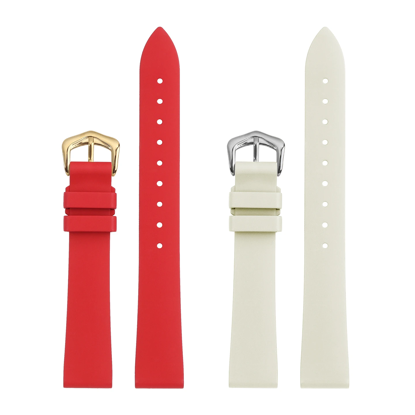 Fluorocarbon rubber watch straps for men and women, 14mm–18mm, for Cartier Tank Must, Key London, Solo, and Calibre view 6