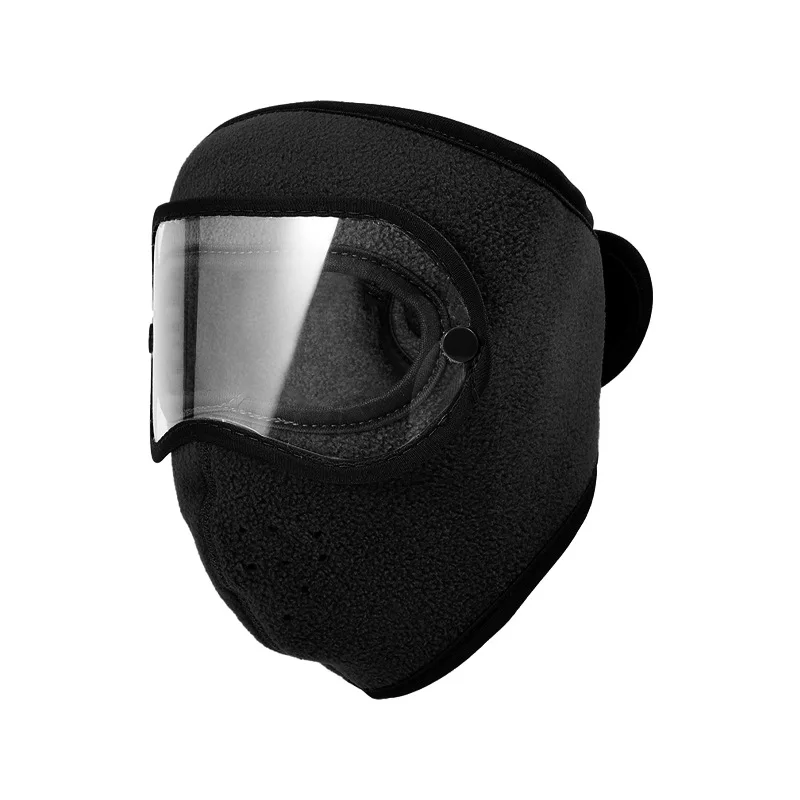 1pc Winter Warm Face Masks with Removable Anti-Fog Clear Lenses & Adjustable Closure - Full Face Coverage, Breathable Fabric view 6