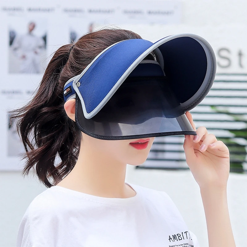 

Double Layer Brim Empty Peaked Capfor Women Summer Sun Visor Wide-Brimmed Beach Adjustable Uv Protection Baseball Cap