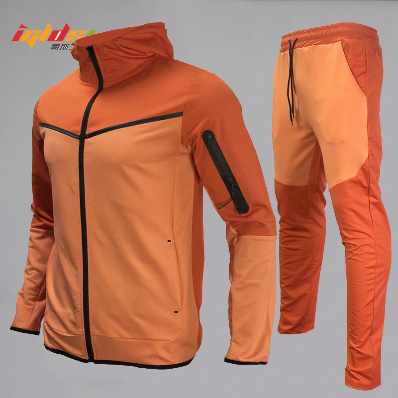 Men's Spring Casual Streetwear Sets Sportswear Tracksuit  Hoodies Male Two Pieces Sets Clothing Jacket+Pants Sports Suits