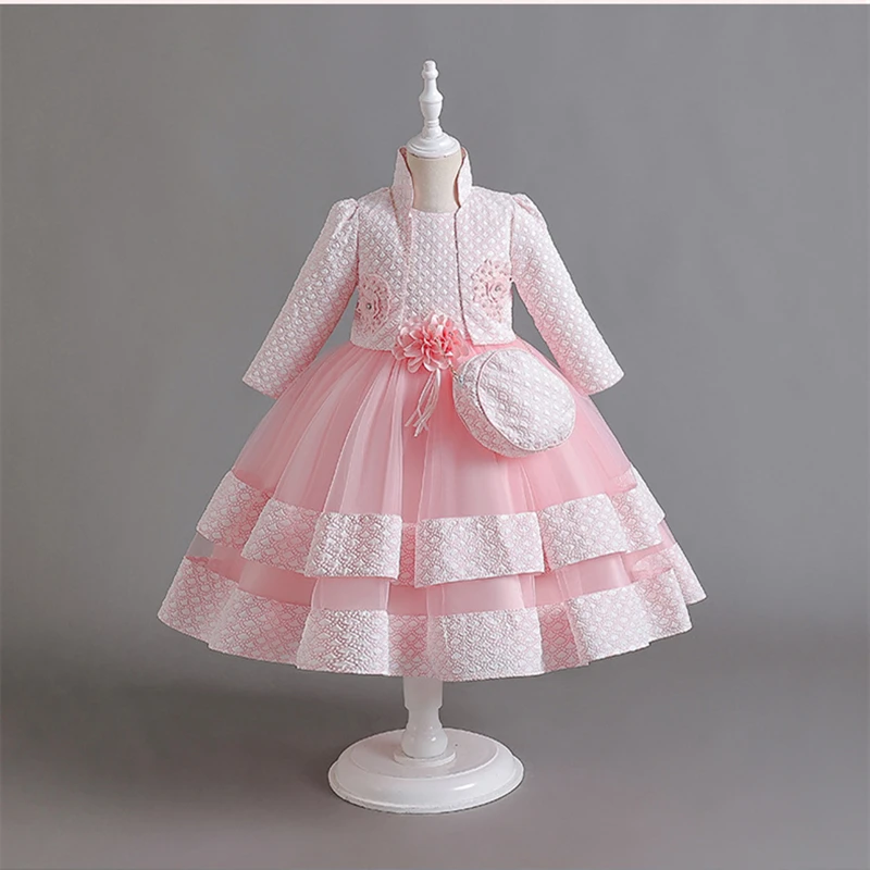 

3-9T spring summer children kids girls Party coat sleeveless dress sets suits