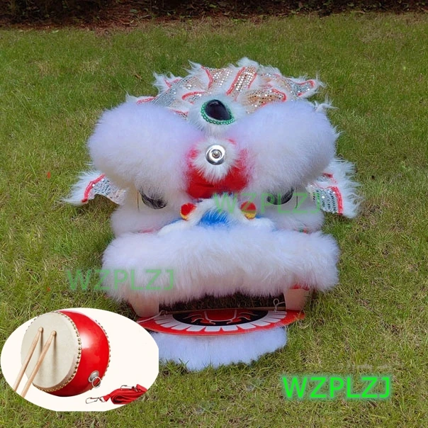 Premium 14 inch Lion Dance Costume Drum 5-12 Age Kid Children WZPLZJ Gift Party Performance Park Game Outdoor Even Mascot