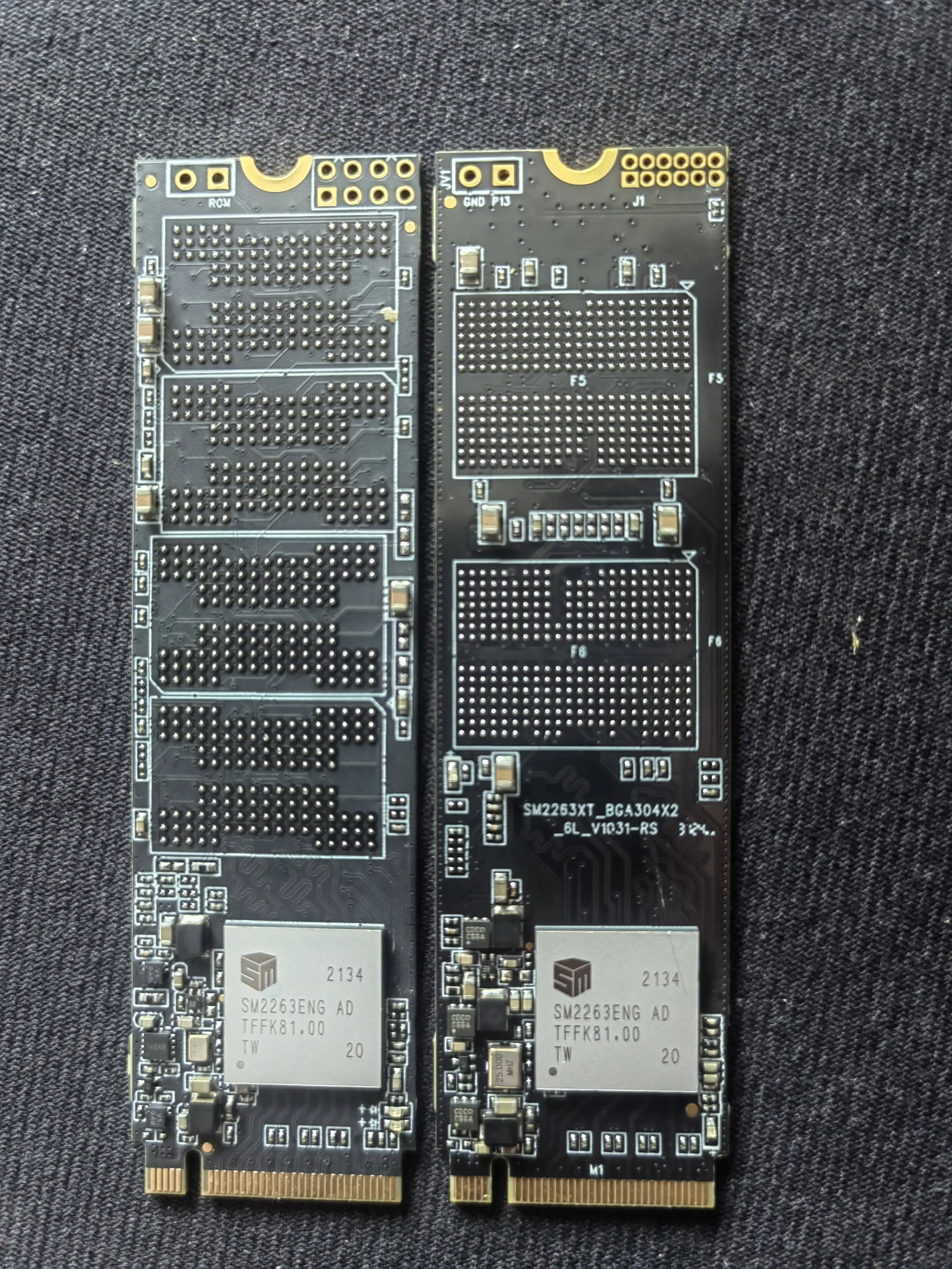 SM2263EN NVMe SSD Hauptplatinen-PCIe-Controller PCB Leere Leiterplatte