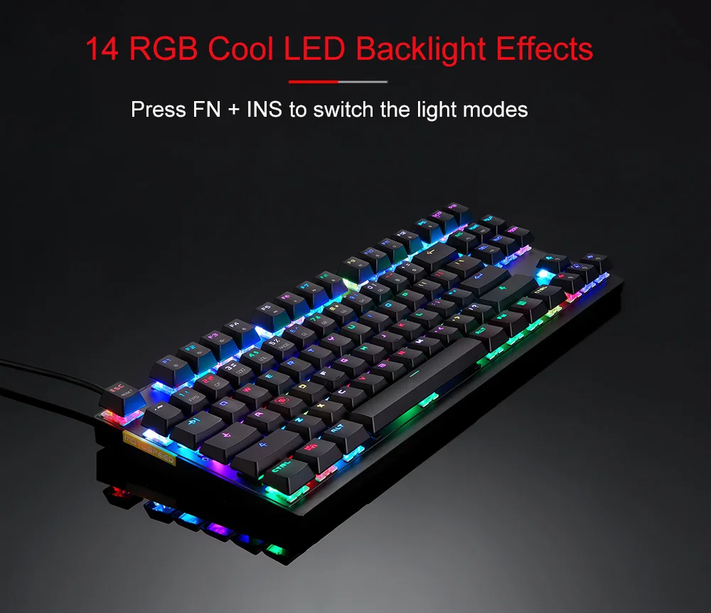 Клавиатура CK82 Механическая Проводная с RGB-подсветкой, 87 клавиш