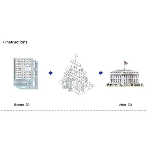 Scholas Puzzle White House (3 Size)